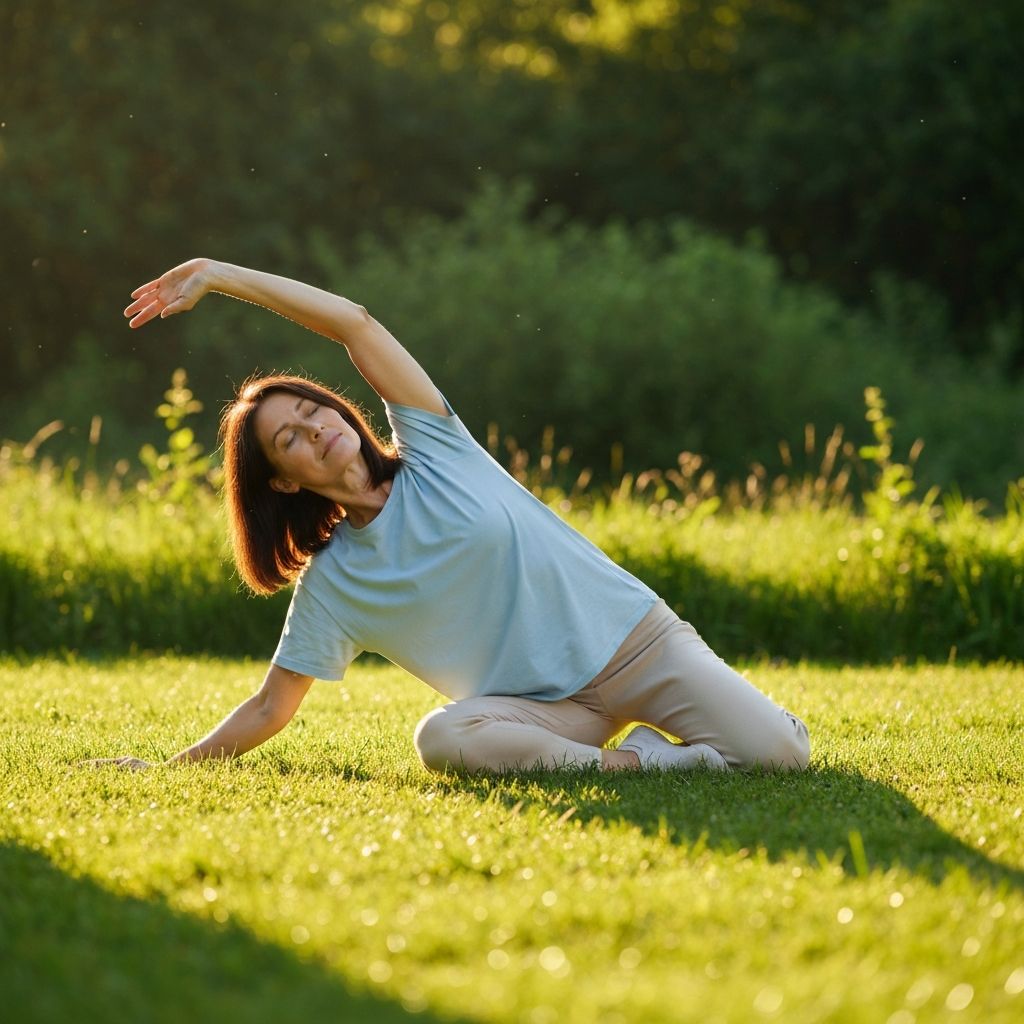 Peaceful rest and stretching
